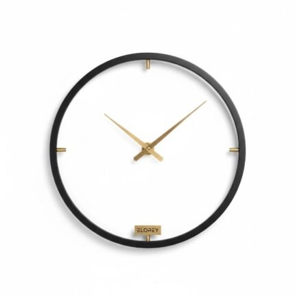 Modern Minimalist Metal Wall Clock - Sleek Industrial Wall Decor