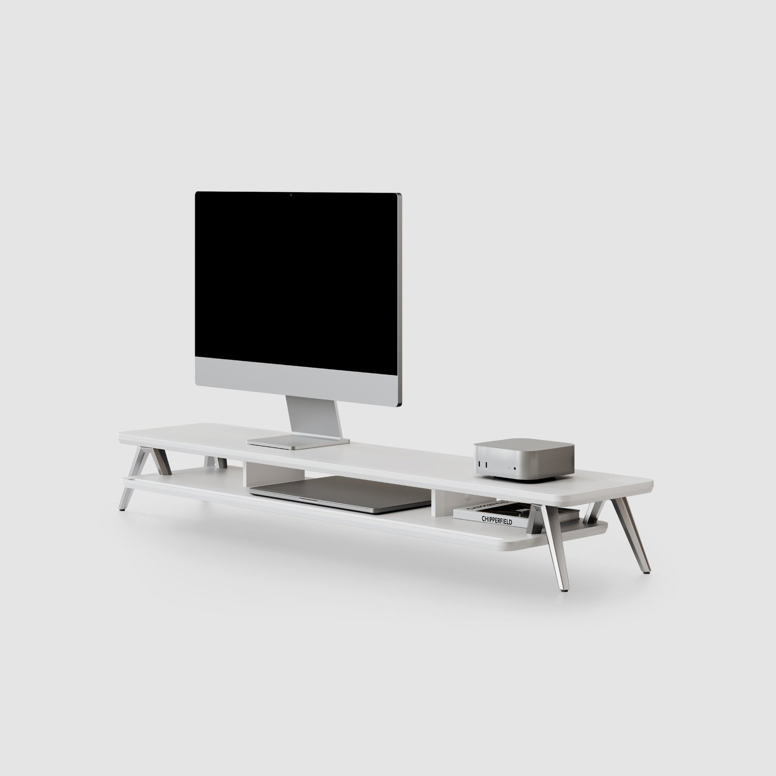 Raised Shelf Monitor Riser Stand